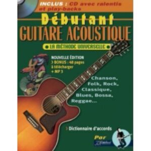 Debutant Guitare Acoustique Rebillard Tab + CD
