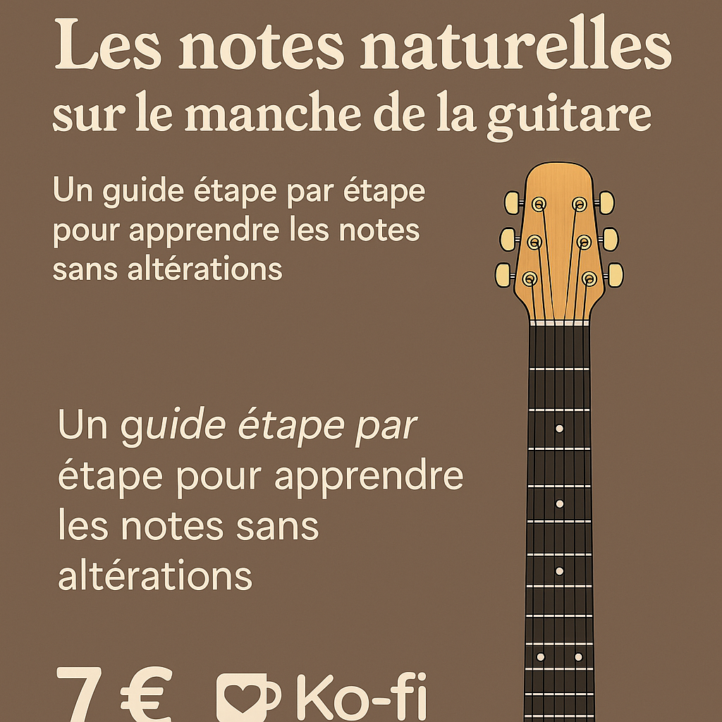 Apprendre les notes naturelles sur le manche de la guitare
