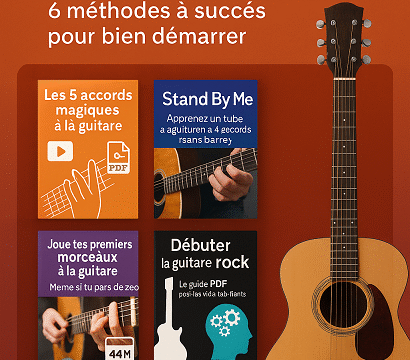 Pack débutant guitare méthodes à succès