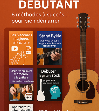 Pack débutant guitare méthodes à succès