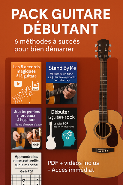 Pack débutant guitare méthodes à succès