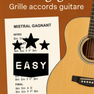 Jouez Mistral gagnant de Renaud à la guitare