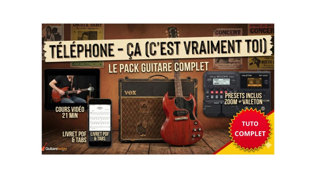 Comment jouer Ca c'est vraiment toi de téléphone à la guitare