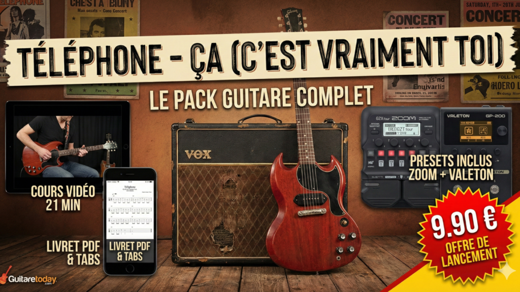 Tutoriel guitare complet Téléphone Ca c'est vraiment toi